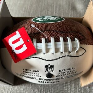 NWT- Wilson NFL silver series Jets ball